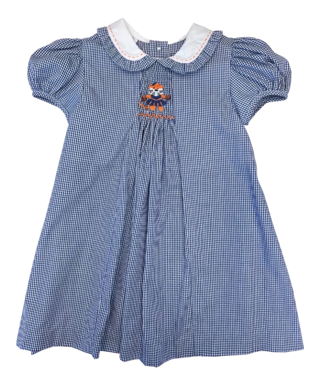 Navy Tiger Smocked Dress