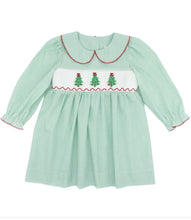 Load image into Gallery viewer, Christmas Tree Smocked Dress
