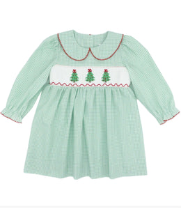 Christmas Tree Smocked Dress