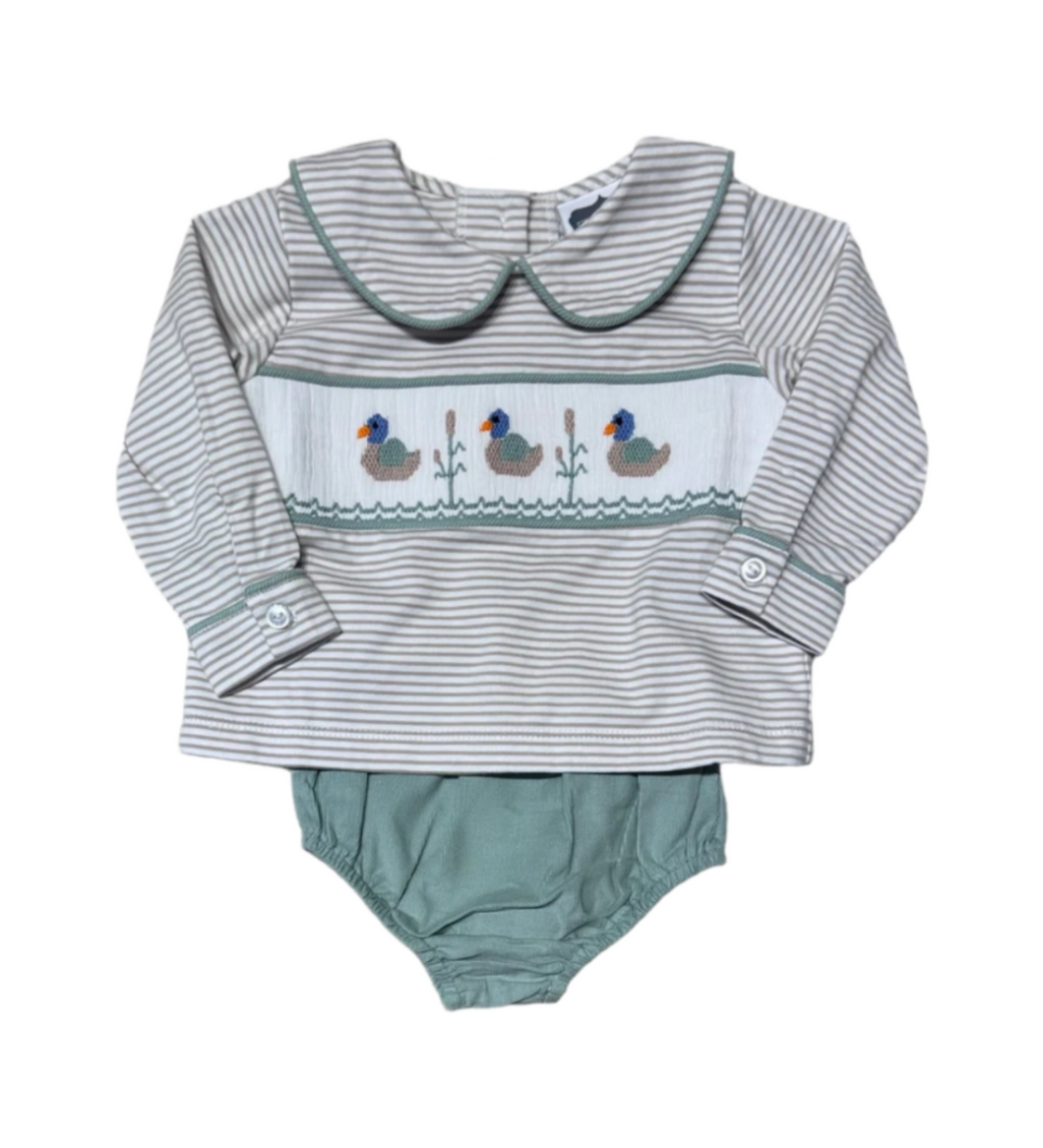 Smocked Duck Bloomer Set