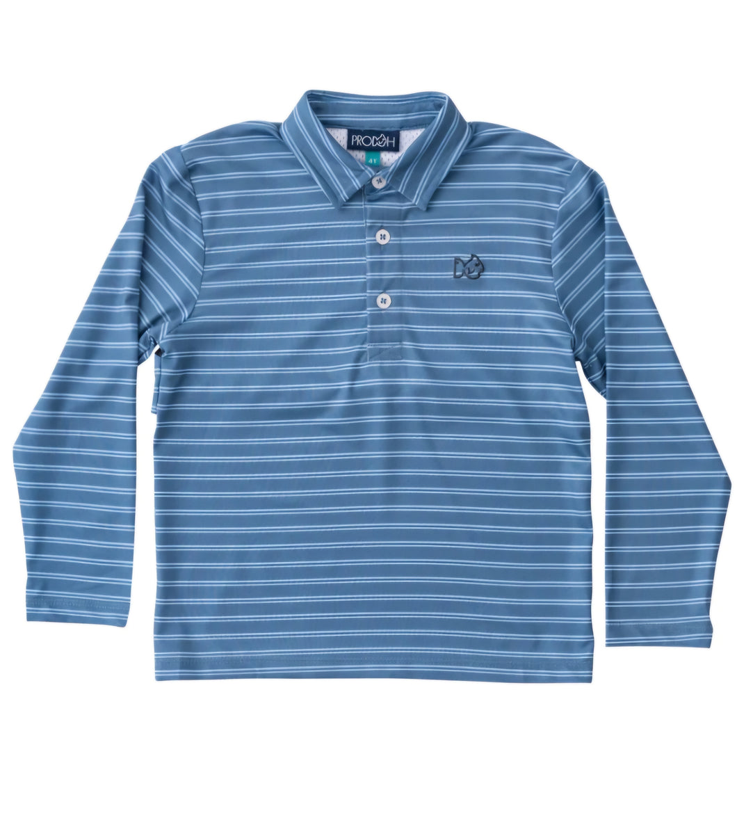 Striped Long Sleeve Pro Performance Polo