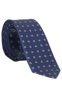 Navy Blue Pattern Necktie