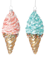 Load image into Gallery viewer, Ice Cream Cone Ornaments, Assorted
