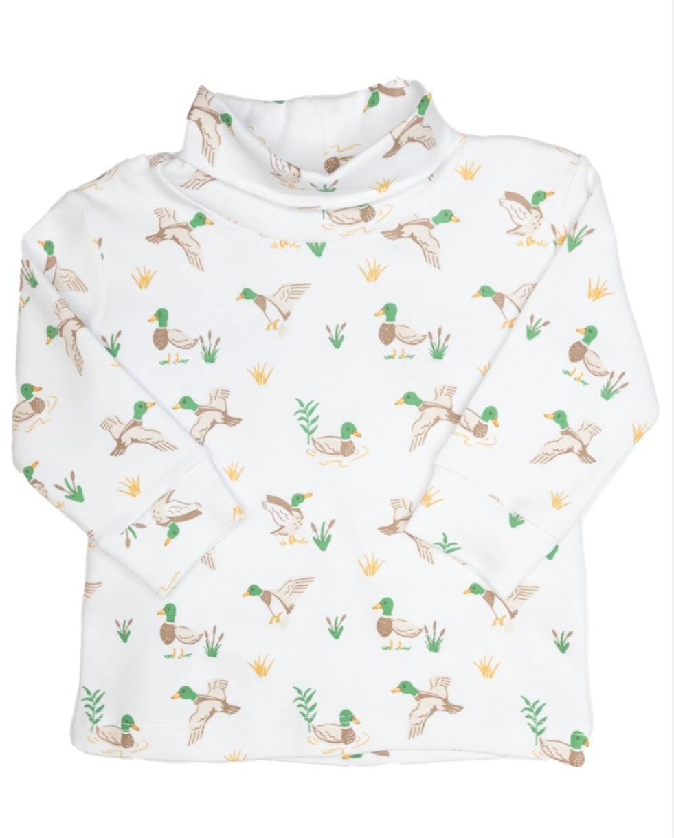 Mallard Duck Printed Turtleneck