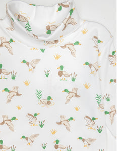 Mallard Duck Printed Turtleneck