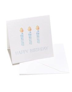 Blue Candles Happy Birthday Enclosure Card