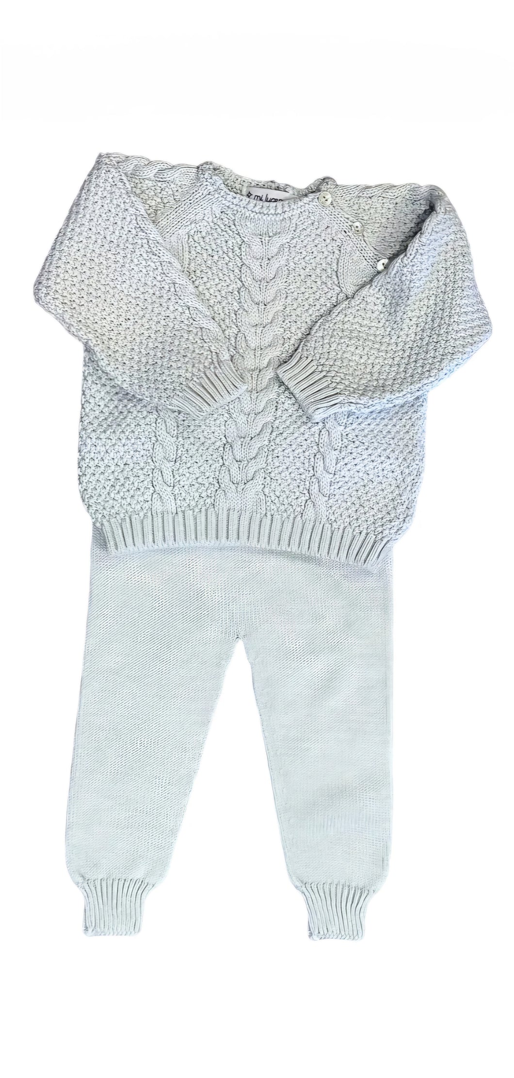 Cable and Rice Stitch Jogger Sets