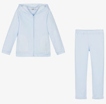 Load image into Gallery viewer, Blue w/ Stripe Hoodie &amp; Pants Set
