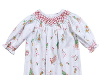 Load image into Gallery viewer, Baby Girl&#39;s First Christmas Smocked Bishop Gown
