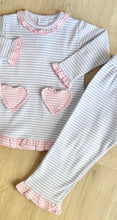 Load image into Gallery viewer, Pant Set w/ Heart Appliqued Pockets
