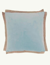 Load image into Gallery viewer, Aqua Blue 20&quot; Velvet Flange Throw Pillow
