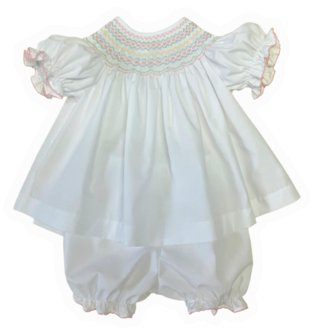 Emma Classic Smocked Bloomer Set