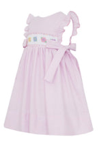 Load image into Gallery viewer, Flowers Pink Stripe Smocked Dress
