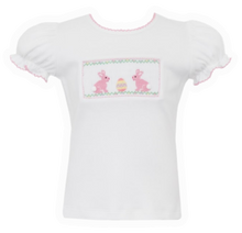 Load image into Gallery viewer, Girls&#39; Easter Bunnies Smocked T-Shirt/Short Set
