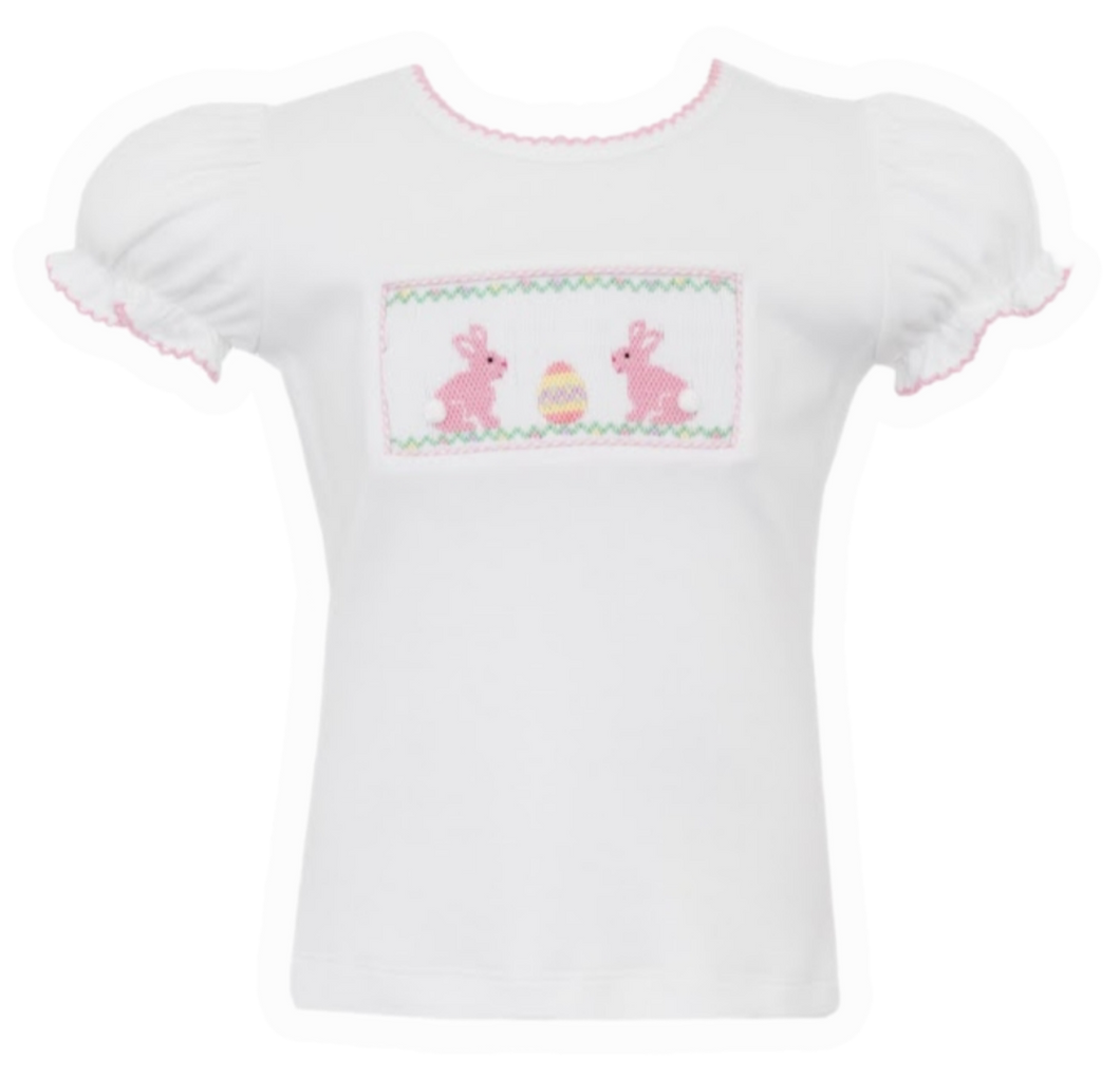 Girls' Easter Bunnies Smocked T-Shirt/Short Set