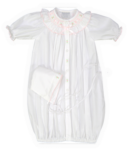 Ruffle Smocked Take Me Home Gown & Hat