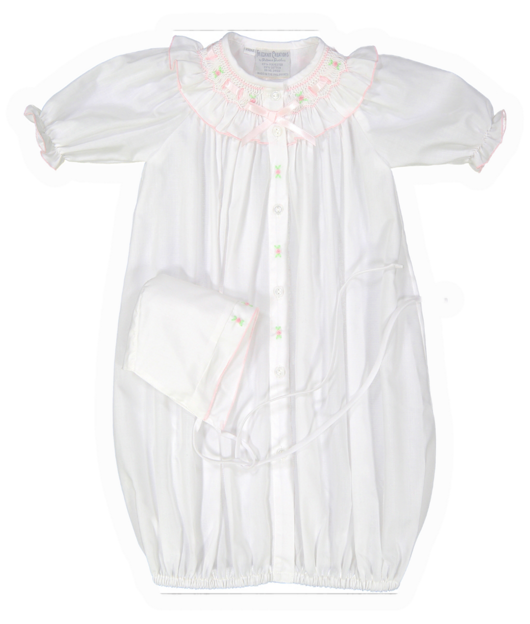 Ruffle Smocked Take Me Home Gown & Hat