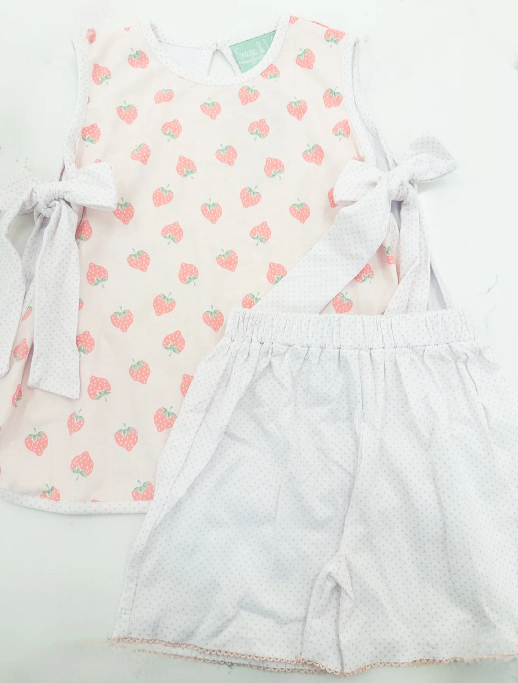 Strawberry Short Set w/ Bow Ties