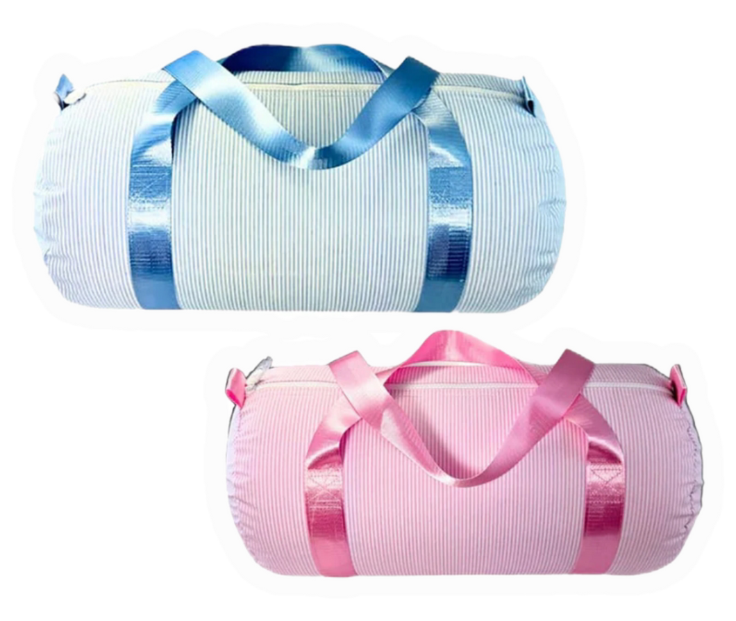 Glossy Preppy Stripe Med Duffle