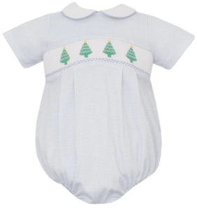 Christmas Tree Smocked Knit Bubble