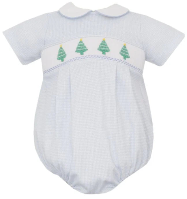 Christmas Tree Smocked Knit Bubble