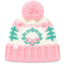 Load image into Gallery viewer, Holiday Wreath Bobble Hat
