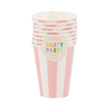 Load image into Gallery viewer, Pink Stripe Party Cup Set
