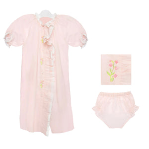 Abigail Flower Daygown - Pink