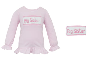 L/S Smocked Big Sister Tee