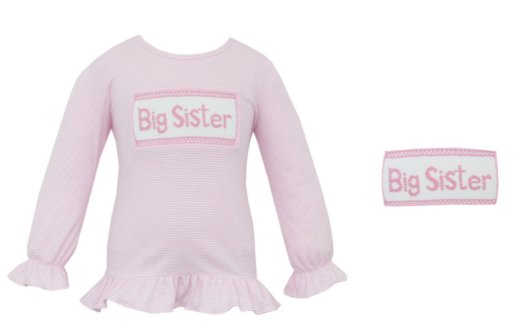 L/S Smocked Big Sister Tee