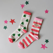 Load image into Gallery viewer, Jolly Christmas 2 Pack Socks (Size 12-3 Junior)
