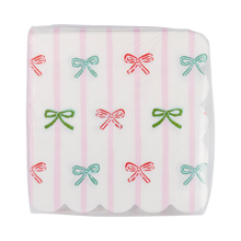 Load image into Gallery viewer, Bow Stripe Scallop Cocktail Napkins

