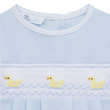 Load image into Gallery viewer, Little Ducklings Smocked S/S Bubble
