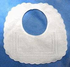 Scalloped Edge Hemstitch Bib