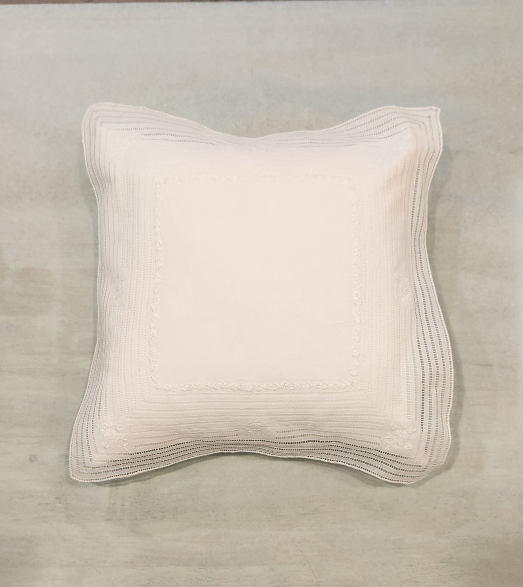 Multi Row Hemstitch Cushion/ Pillow