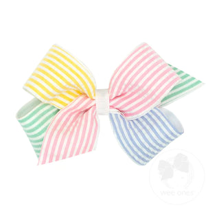 Seersucker Bow - Colorblock