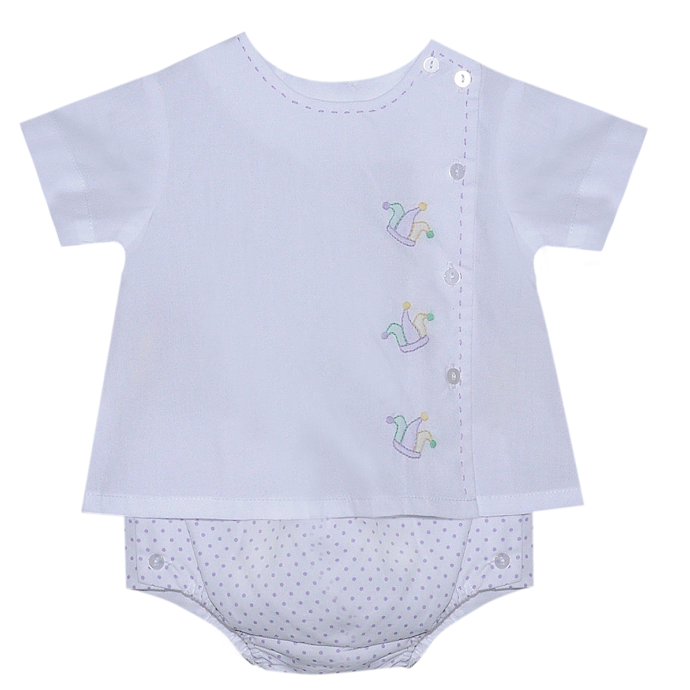 Boy Mardi Gras Diaper Set