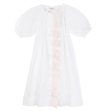 Load image into Gallery viewer, Classic Ruffle Daygown - White/Pink
