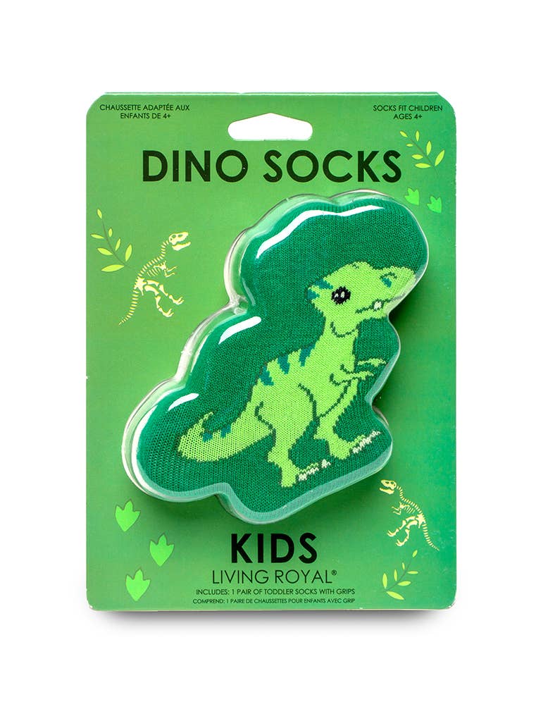 3D Packaged Crew Socks - Dino Rawr