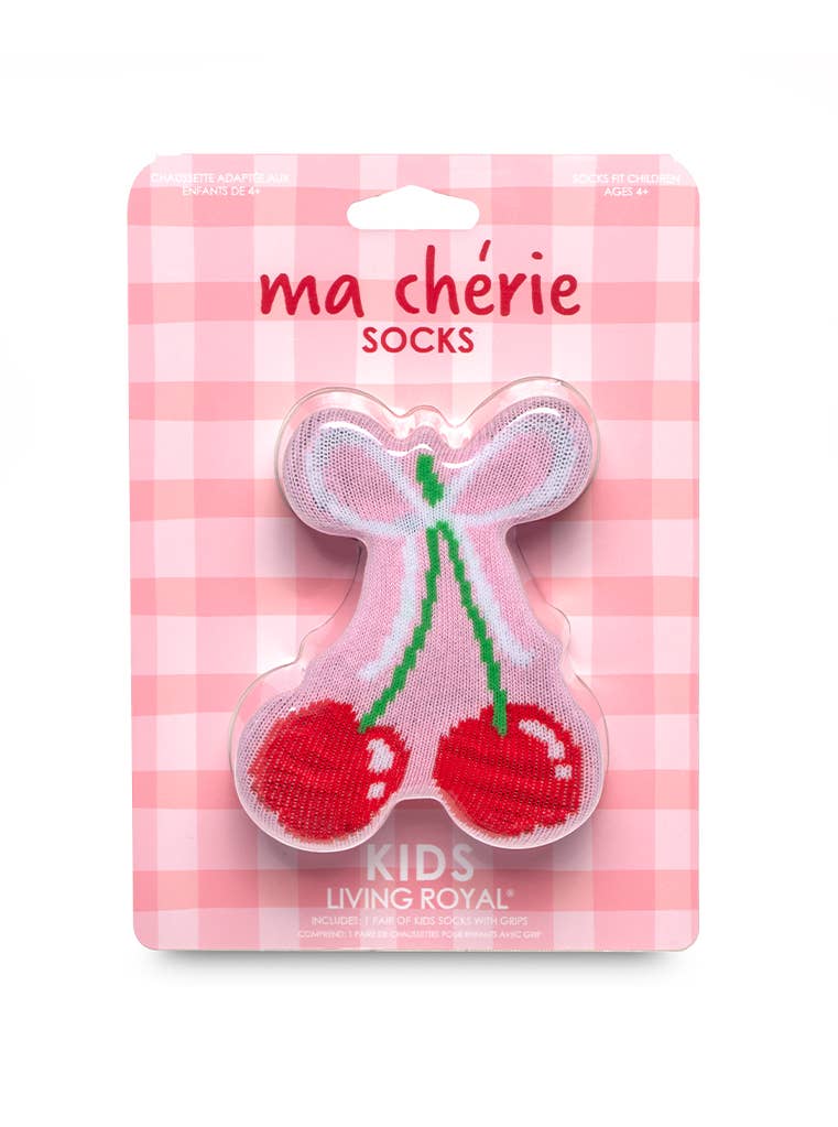 3D Packaged Crew Socks - Cherries