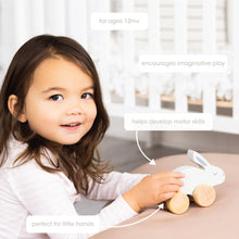 Load image into Gallery viewer, Wooden Bunny Push Toy
