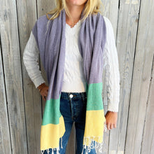 Load image into Gallery viewer, Nolaverse Mardi Gras Turkish Loomed Scarf
