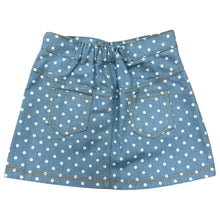 Load image into Gallery viewer, Denim Dot Skirt
