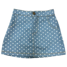 Load image into Gallery viewer, Denim Dot Skirt
