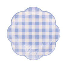Load image into Gallery viewer, Blue Gingham Paper Plates

