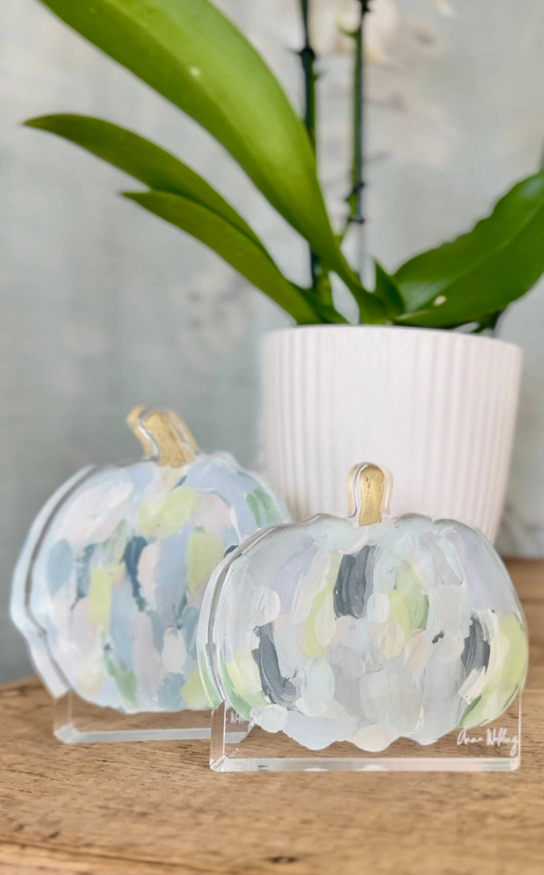 Blue Acrylic Pumpkin Blocks