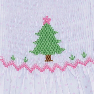 Smocked Charlie Dress - Christmas Tree