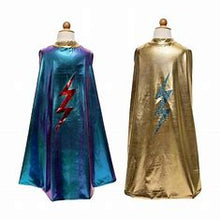 Load image into Gallery viewer, Blue Lightning Holo Reversible Cape
