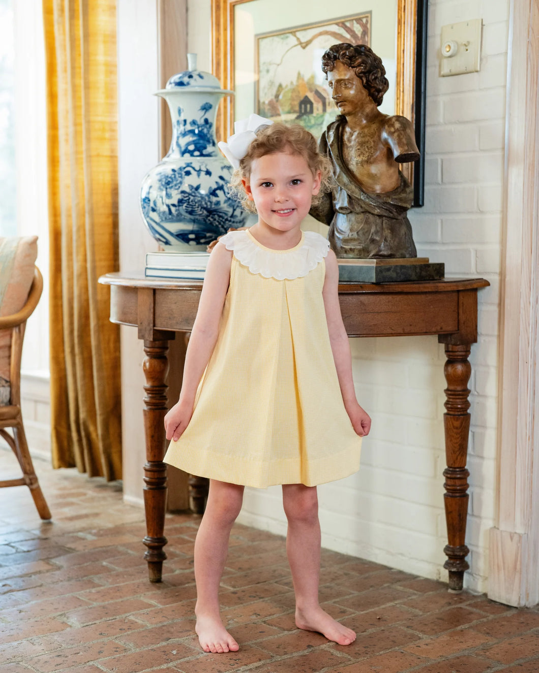 Hope Yellow Gingham Dress