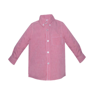 Arthur Brother Button Down Shirt-Red Gingham